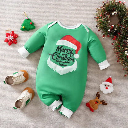 Prowow 0-18M Baby Christmas Costume Cartoon Deer Jumpsuit With Santa Hat Christmas Baby Romper For Newborn New Year Costume