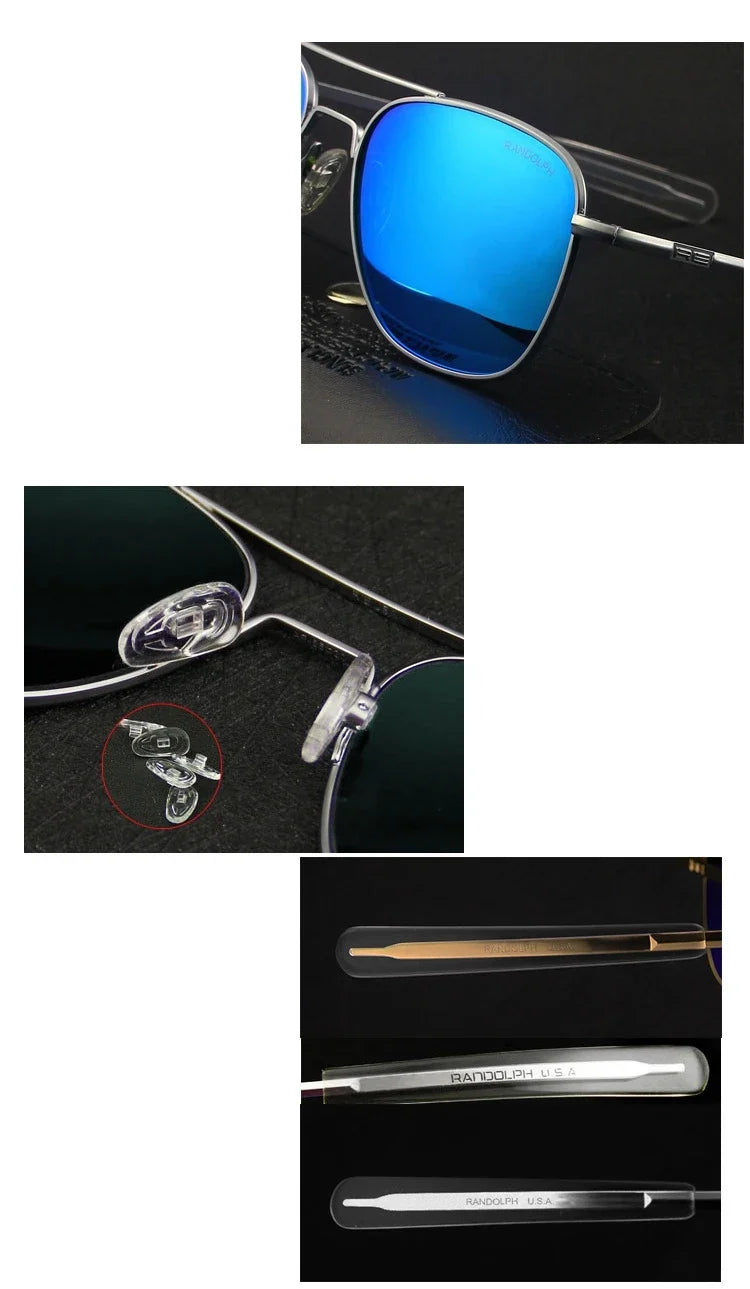 RE Pilot Sunglasses Men Top Quality Brand Designer AGX Tempered Glass Lens AO Sun Glasses Male