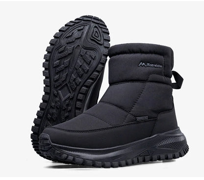Brand Winter Sneakers Men's Boots Thick Plush Warm Men's Snow Boots Soft Non-Slip Men Ankle Boots Outdoor Waterproof Men's Boots