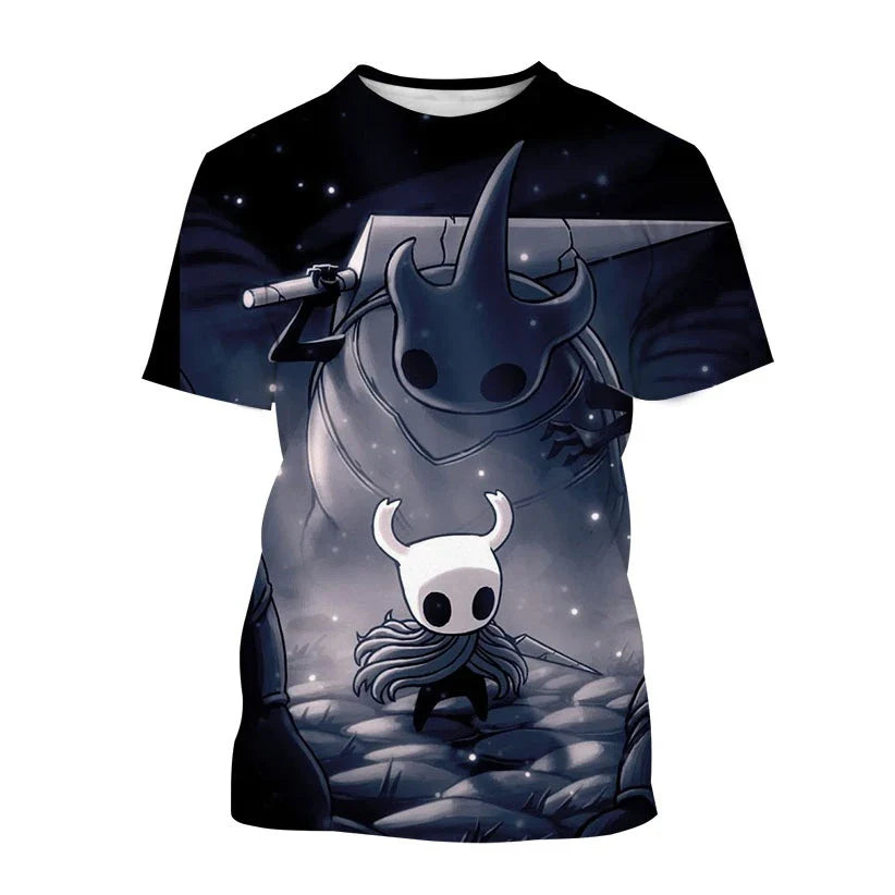 Game Hollow Knight 3D Print T-Shirts Summer Men Women Casual Fashion Oversized Short Sleeve T Shirt Male Tees Tops Man Clothing