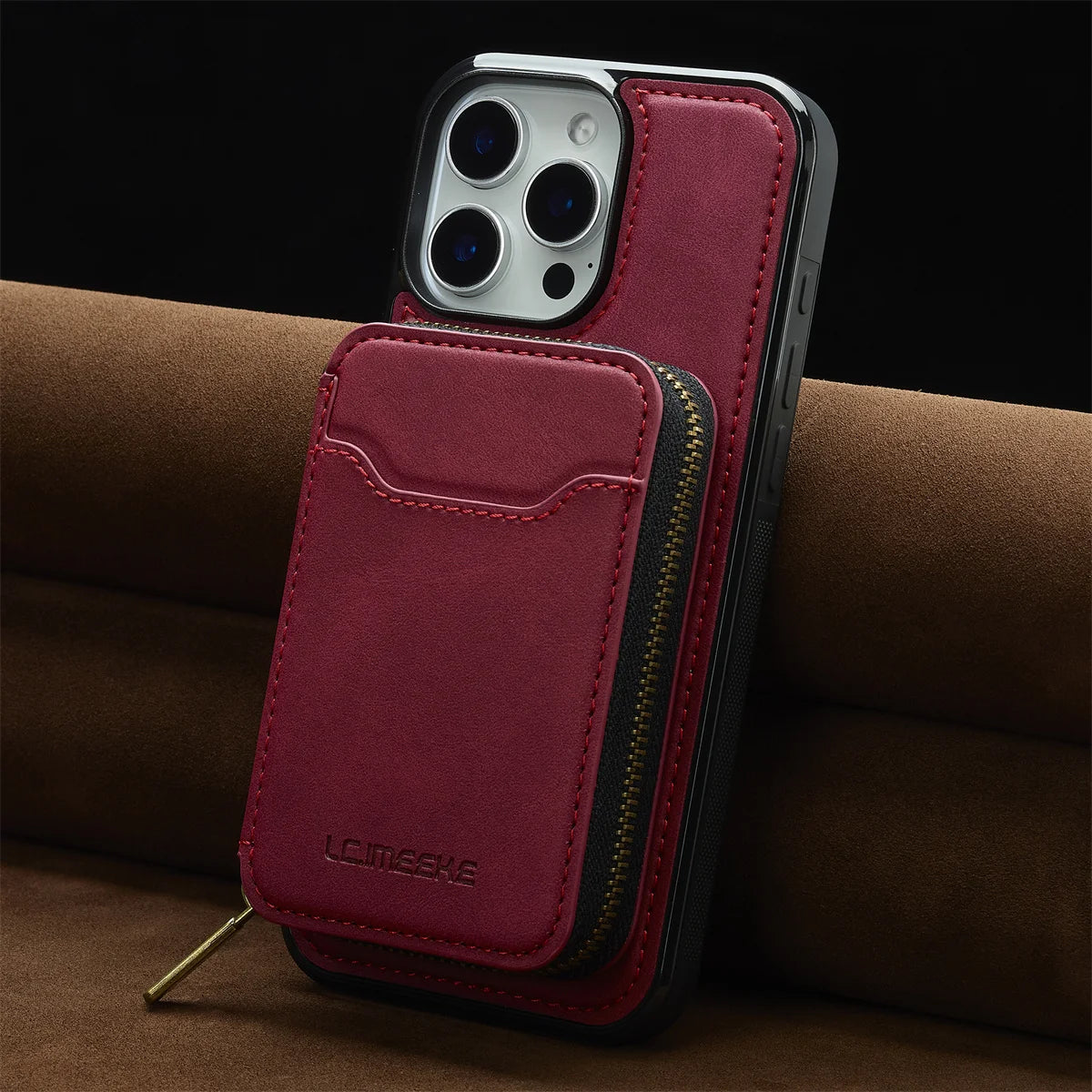 For Magsafe Magnetic Leather Phone Case for iPhone 16E 17 Air 16 15 Plus 14 13 12 11 Pro Max Wallet Card Holder Pocket Cover