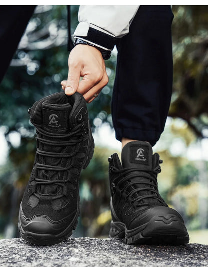 New Men Tactical Boots Waterproof Work Military Safety Hiking Casual Ankle Outdoor Forest fire fighting Desert Climbing Hunting