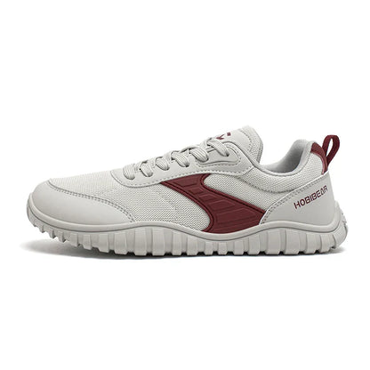 Minimalist Wide Toe Shoes Mens Womens Artificial Leather Running Sneakers Lace Up Lightweight Breathable Walking Shoes
