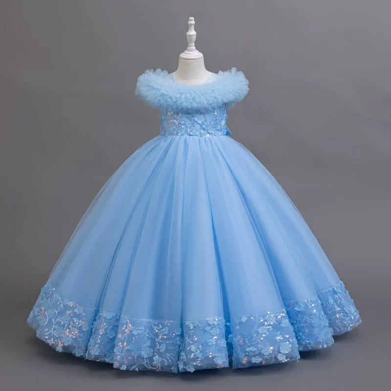 Summer Dress for Kids Girl Lace Sleeveless Baby Girl Princess Dress Fashion Solid Children Girls Party Dresses 2-9 Years