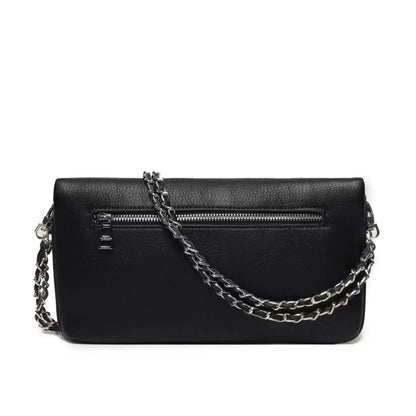 Luxury Design Bag for Women Fashionable Black Leather Ladies Crossbody Bag 2026 New Style Retro Single Shoulder Envelope Bag