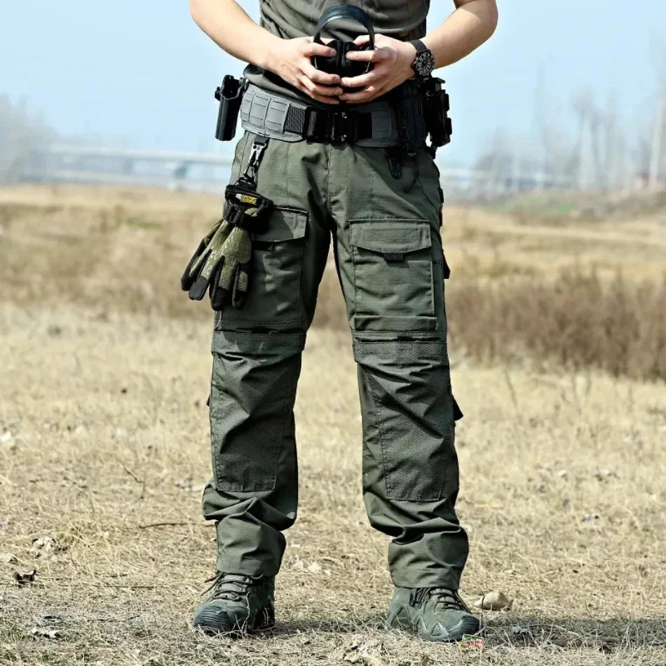 New Men Tactical Pants Quick Drying Multi-Pocket Cargo Pants Casual Tactical Trousers Wear-Resistant Work Traning Pant Loose