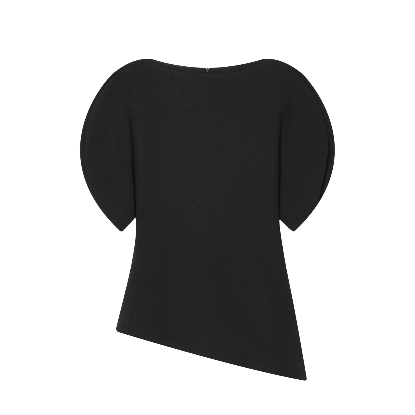 Spring Summer Women Casual Asymmetrical T-Shirts Fashion Solid Female O-Neck Short Puff Sleeve Blouse Lady Office Chic Tops