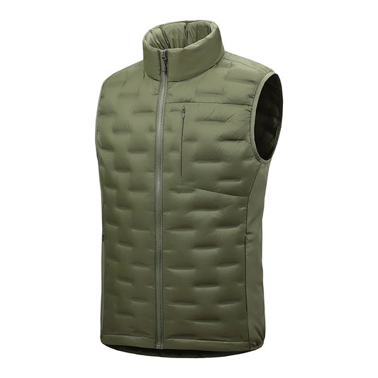 Winter Man White Duck Down Vest Men Waterproof Windproof Casual Sleeveless Vests Man Multi Pocket Warm Ultralight Waistcoat Coat