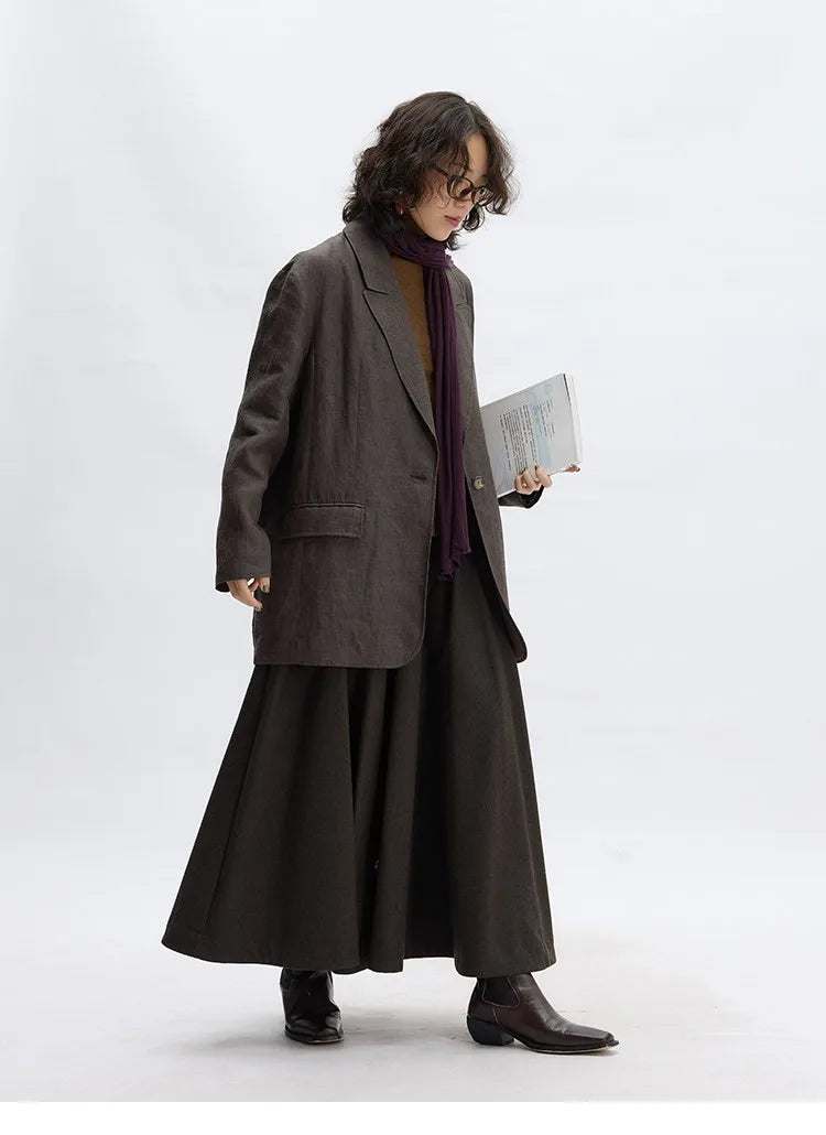 Simple and Understated~ One-Button Women's Blazer, Thin Spring/Summer Suit, New Casual Commuter Jacket, Loose Fit