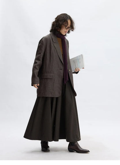 Simple and Understated~ One-Button Women's Blazer, Thin Spring/Summer Suit, New Casual Commuter Jacket, Loose Fit