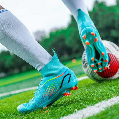 MenOutdoor Football Boots Professional Training Soccer Shoes Soccer Cleats Turf Futsal Match Grass Unisex Non-slip Breathable