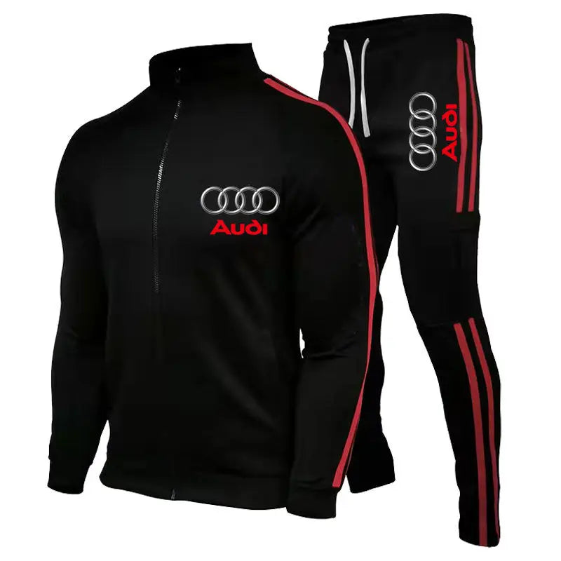 New cycling clothes for couples, sports and leisure hoodies, suitable for DAudi printed men's racing suit, sports suit