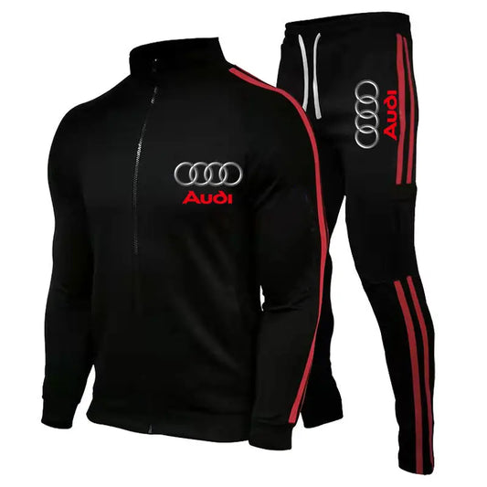New cycling clothes for couples, sports and leisure hoodies, suitable for DAudi printed men's racing suit, sports suit