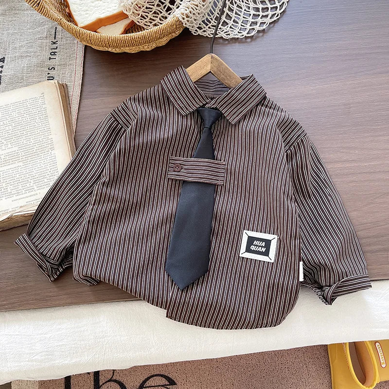 Spring Autumn Baby Boys Clothes Suits Children Long Sleeved Shirt Pants 2Pcs/Sets Infant Striped Casual Costume Kids Tracksuits