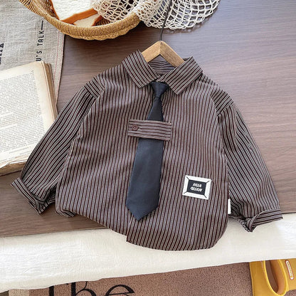 Spring Autumn Baby Boys Clothes Suits Children Long Sleeved Shirt Pants 2Pcs/Sets Infant Striped Casual Costume Kids Tracksuits