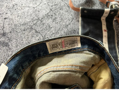 Heavyweight Heavy Washed Denim Jeans for Men Autumn Winter Vintage Selvedge Soft Loose Straight Pants 100% Cotton Y2k Youth Male