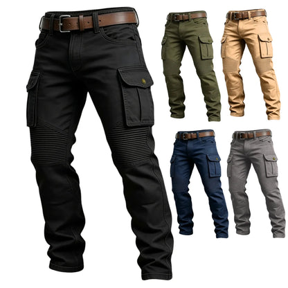 Wear Resistant Work Pant Man Multi-pocket Straight Cargo Trousers Outdoor Jogging Tactical Pants Spring Autumn Casual Trousers