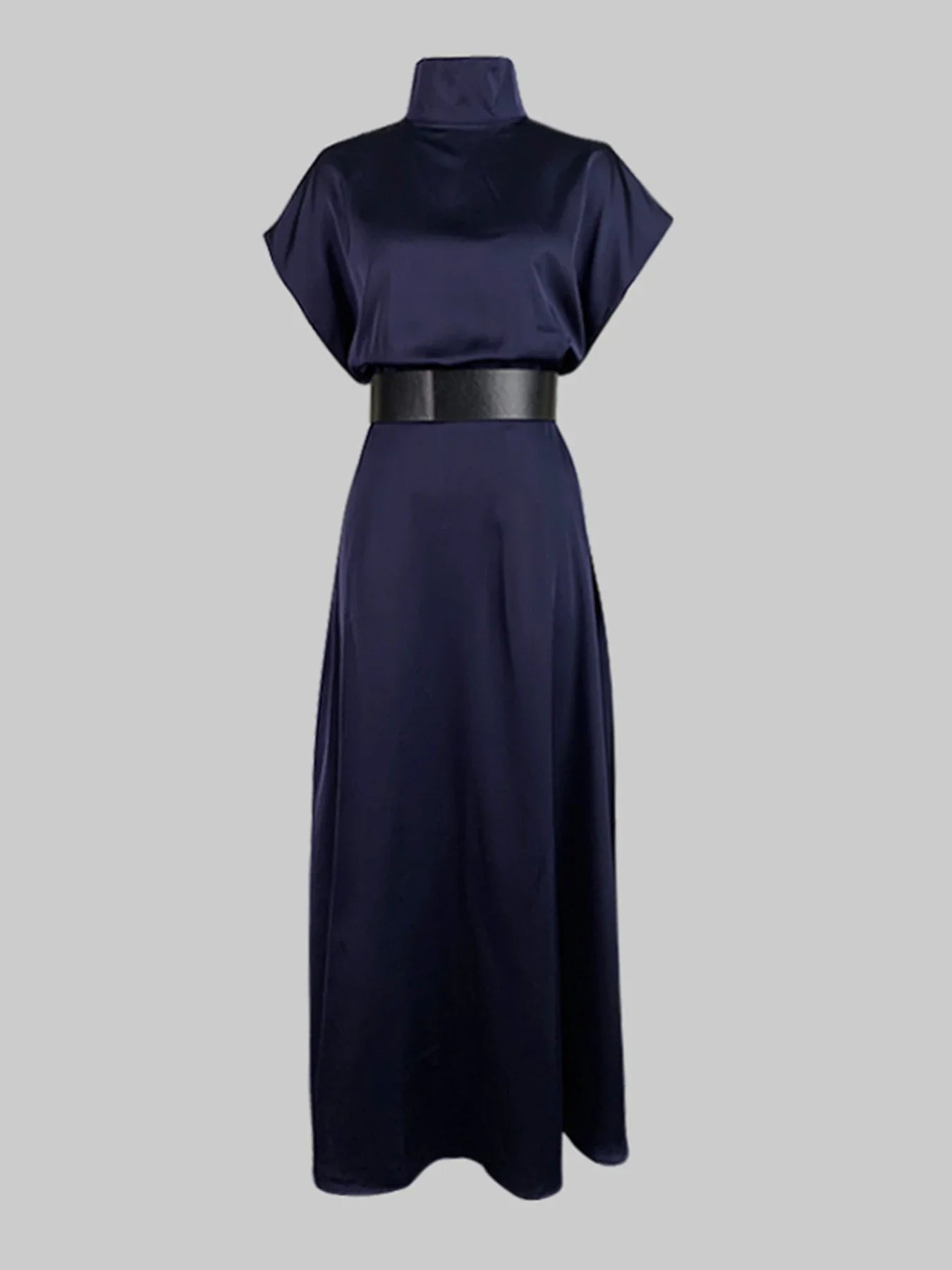 Modigirl Party Elegant Long Dresses Women Clothing 2025 New in Tied Waist High Neck Holidy Formal Evening Maxi Dresses for Woman