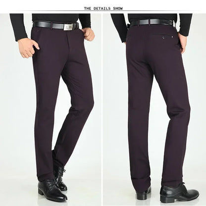 Men's Suit Pants High Quality Summer Men Dress Pants Straight Business Mens Formal Pants Big Size Classical Trousers