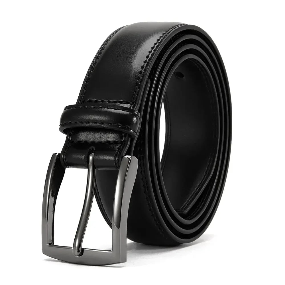 Men's Leather Belt Needle Buckle Belt Trendy New Casual Genuine Leather LONG Large Belts Cowhide Men's Belt Plus Size Men Belts
