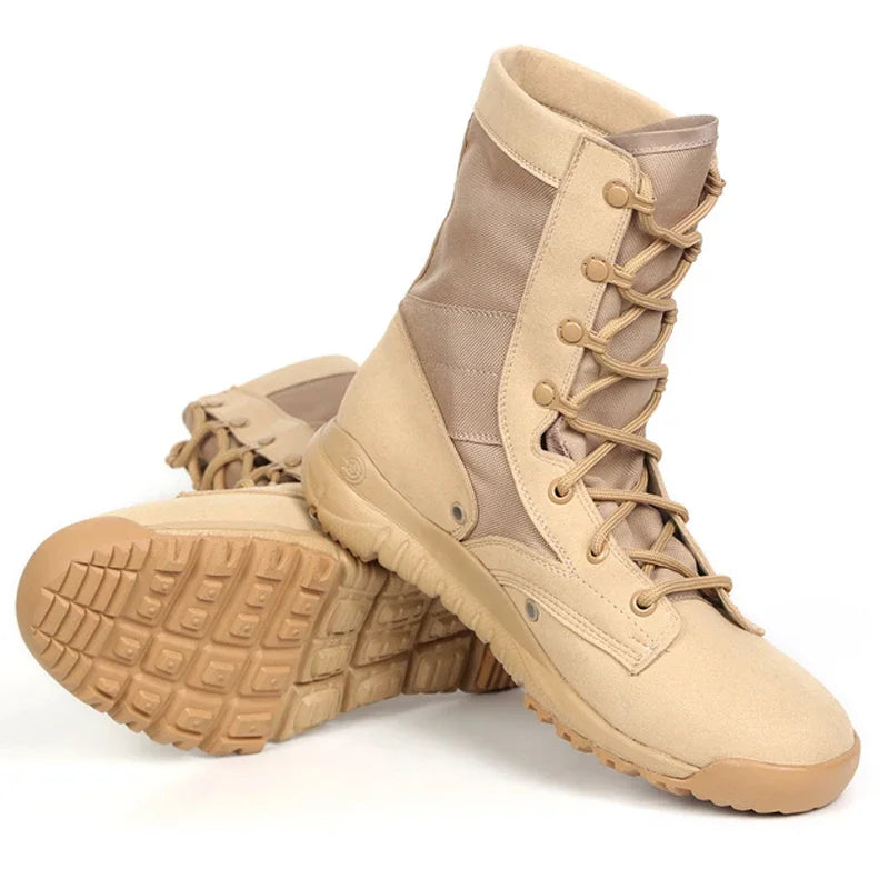 20266 Men Tactical Boots Winter Leather Ankle Boots Summer Desert Safety Shoes Men's Footwear Combat Boots