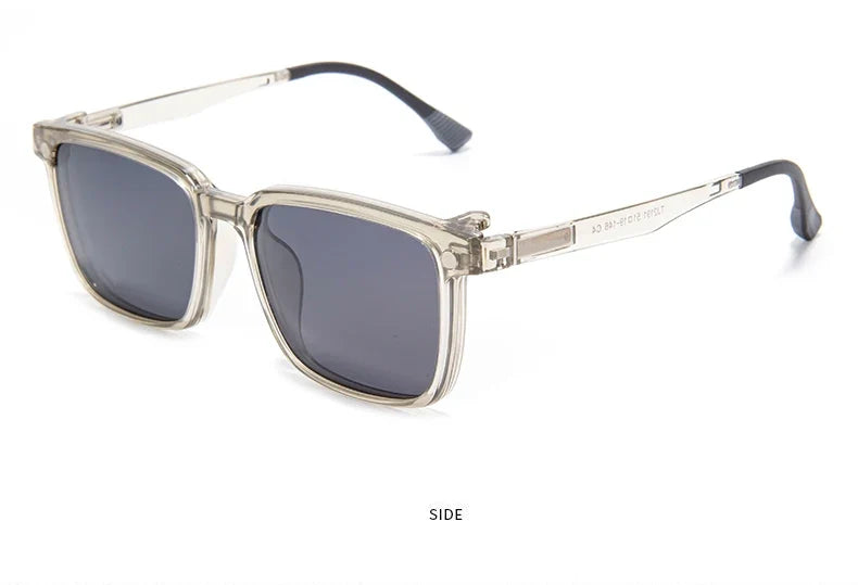 Gradient Men Flip Up Clip on Men Driving Polarized Oversized Optical Myopia Glasses Magnetic Eyeglasses For Women TJ2191