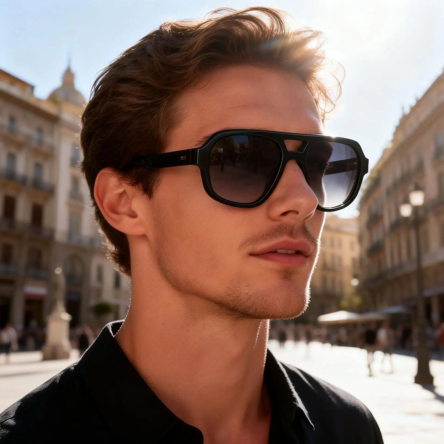 Fashion Double Beam Acetate Polarized Women Sunglasses Man High Quality UV400 Sun Glasses Outdoor Driving Fishing Pilot Eyewear