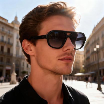 Fashion Double Beam Acetate Polarized Women Sunglasses Man High Quality UV400 Sun Glasses Outdoor Driving Fishing Pilot Eyewear