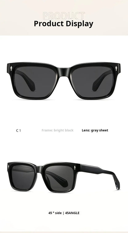 New Retro Square Polarized Men and Women Sunglasses Fashion Trend Big Size Driving Travel UV Protective Glasses