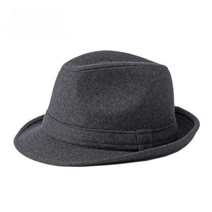 Gentleman Hat Men's British Style Retro Simple Pure Color  Top Hat Men's Casual Jazz Hat