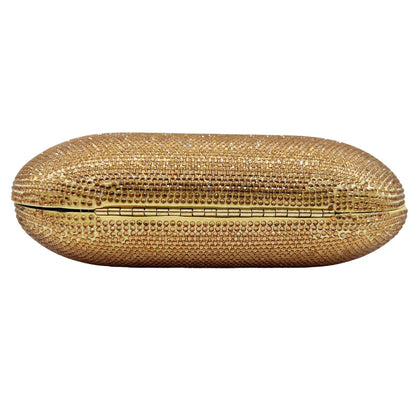 Middle East Diamond Embellished Evening Bag Pure Color Rhinestone Women's Clutch Handbag Polyester Daily Match Magnetic Buckle