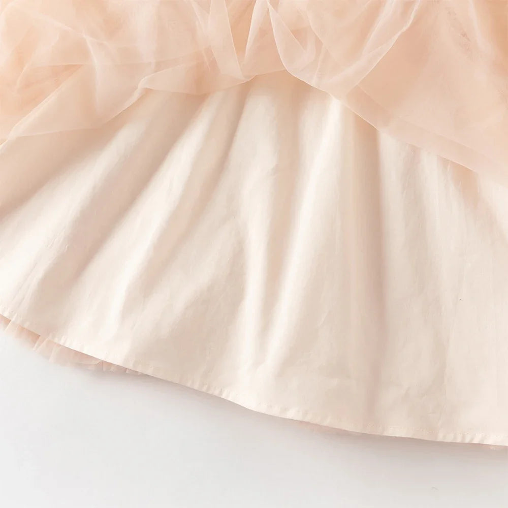 Children Mesh Dresses Girls Clothing Autumn Spring Baby Elegant Outdoors Dress Princess Party Long Sleeves DB1261009
