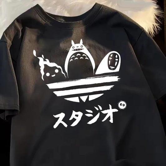 100% Cotton Japanese Anime Print Streetwear T-Shirts Female T Shirts Egirl Korean Manga Graphic Tees Tops Women Clothing