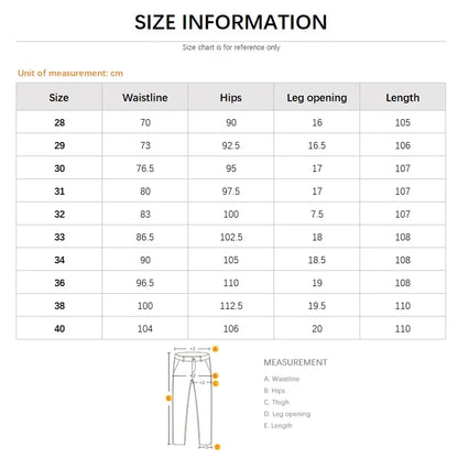 Men's New Stretch Straight Jeans Business Versatile Trendy Youth Casual Regular Long Pants for Spring Autumn Male Denim Trousers