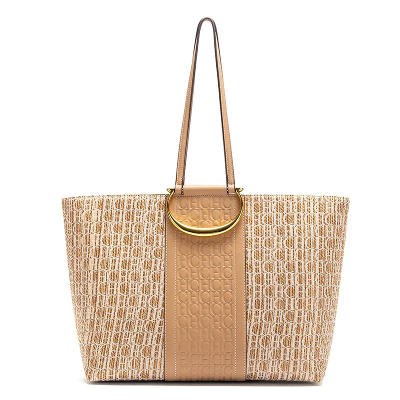 Women's Tote Bag New Large Capacity Brand Grass Weaving High Quality Handbag Women's Vacation Beach Bag Storage Bag