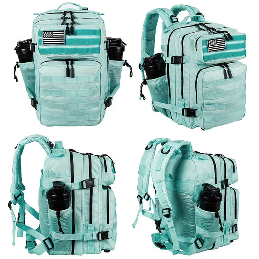 35L Tactical Backpack Small Athlete Gym Bag for Men/Women Qutdoor Travel Hiking Molle Rucksack with Bottle Holder