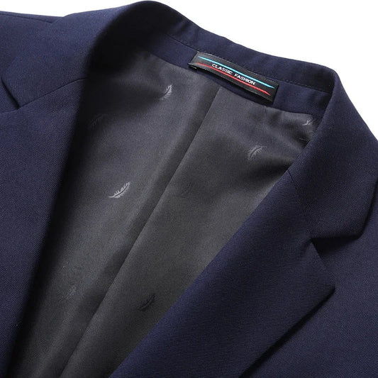 2026 Blazer New Men's Fashion Business Solid Color British Style Professional Work Groom Wedding Dress Best Man Blazer Jacket