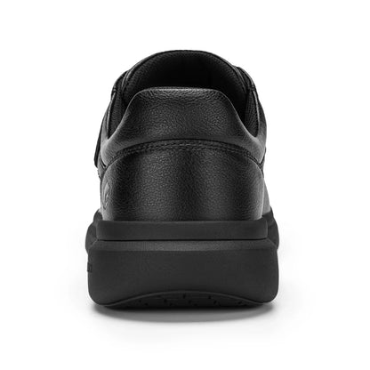 Men'S Wide Walking Shoes Hook And Loop Comfortable Leather Business Shoes Orthopedic Diabetic Shoes For Swollen Feet