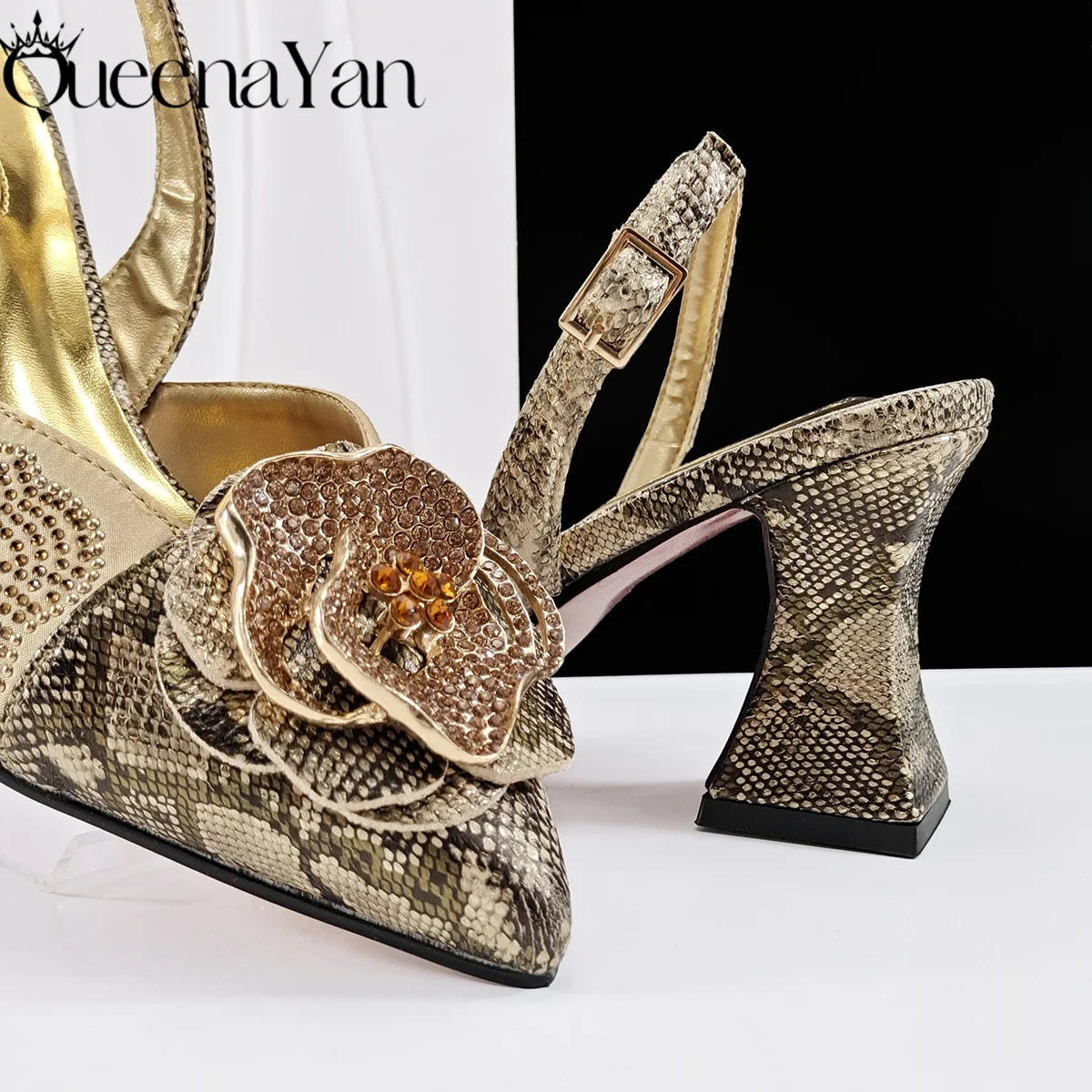 2025 Elegant Lilac Color Women's Heels Handbag Set Rhinestone Embellished Designer Shoes for Weddings Special Events