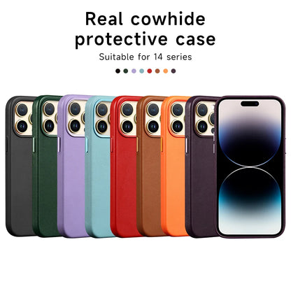 Official Magnetic Leather Case for Apple iPhone 17 Pro Max 16 13 12 14 15 Plus Original MacSafe for MagSafe Cover Accessories