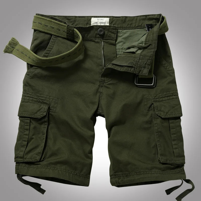 Camouflage Shorts Male Military Clothing Style Army High Quality Mens Cargo Shorts Cotton Multi Pockets Breeches Bermuda Cargo