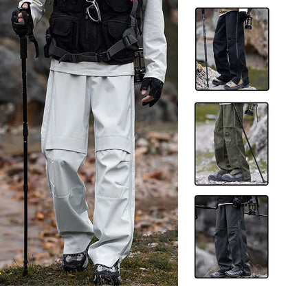 Men's Hiking Pants Waterproof Windproof Breathable Overalls Trousers Side Zipper Trekking Camping Outdoor Sport Camping Pants