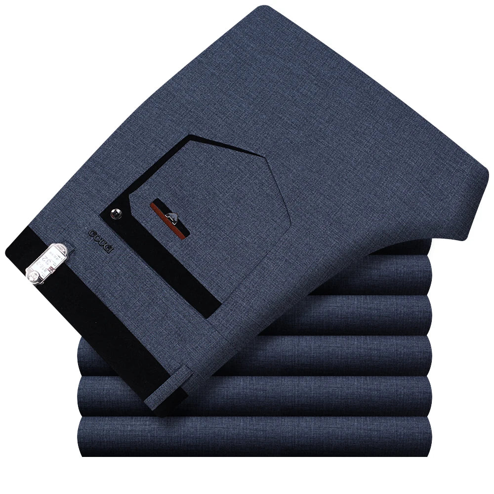 Mens Suit Pants Summer Thin Men Dress Pants Straight Business Office Mens Formal Pants Big Size Classic Trousers Male