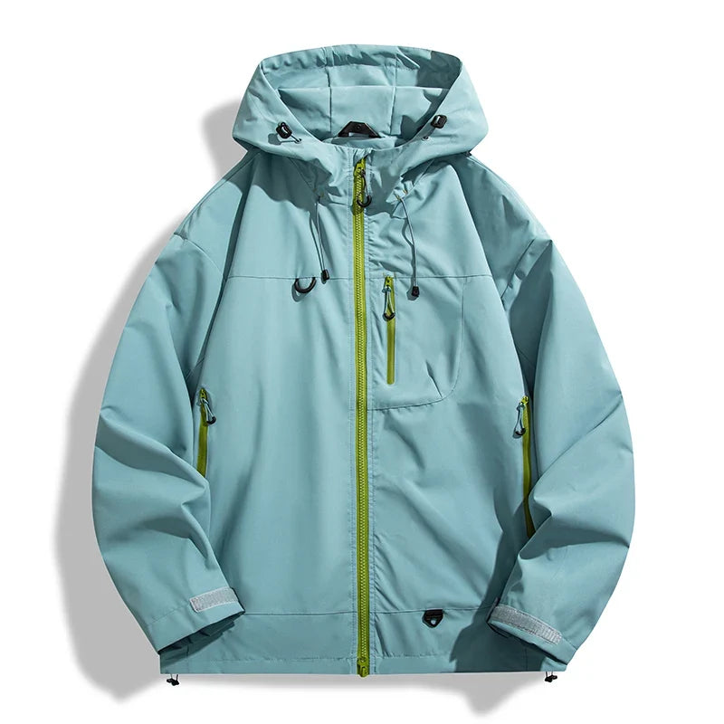 Men Women Waterproof Hiking Jacket Trekking Camping Mountaineering Windbreaker Unisex Outdoor Sport Windproof Rain Coat