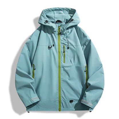 Men Women Waterproof Hiking Jacket Trekking Camping Mountaineering Windbreaker Unisex Outdoor Sport Windproof Rain Coat