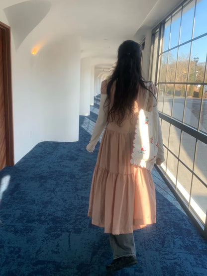 Spring 2025 Chic A-Line Dr Korean Sle Long Svel Women's Faionable Gown Ele Personali Commute Suitable Dr