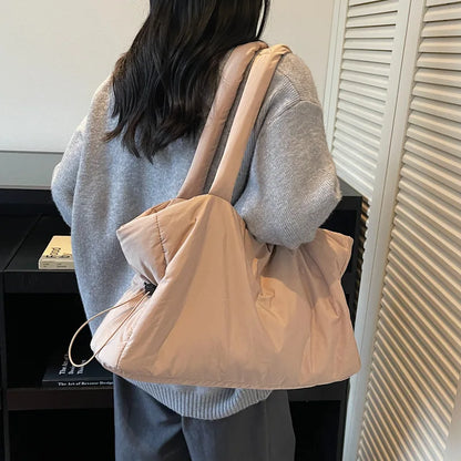 Fashion Winter Women Shoulder Bag Large Simple Shopping Commuting Bag Simple and Practical Textured Casual Versatile Tote Bag