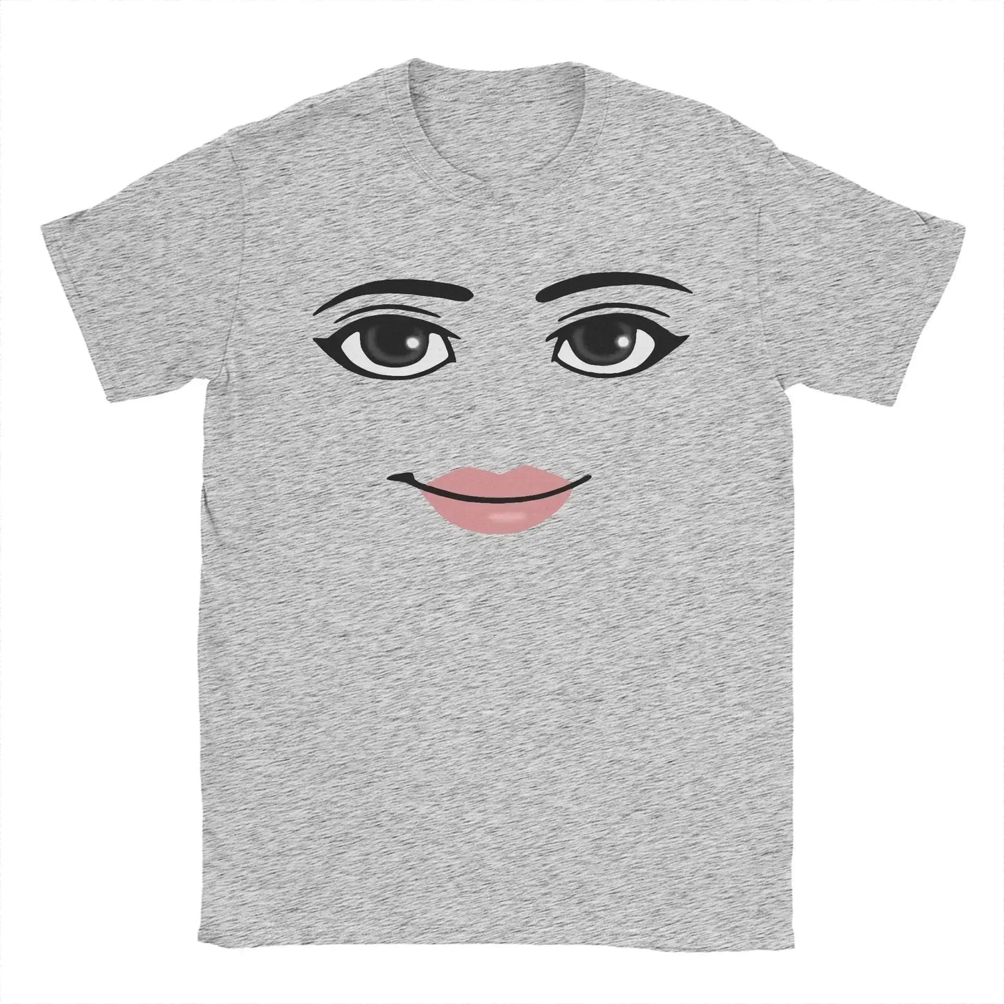 Round Neck Short Sleeve Clothing Summer Novelty Harajuku Streetwear Robot Robloxs Woman Face Game Tshirt Aesthetic Clothes