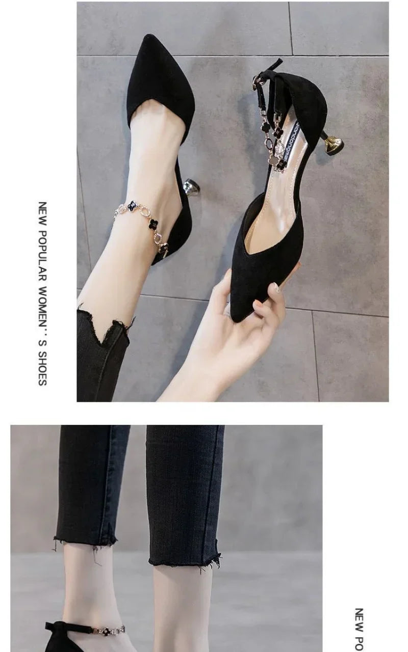 New fashion dinner party dance design style mature senior all-match small skirt Internet celebrity same high heels