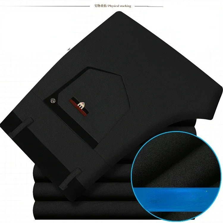 Men's Suit Pants High Quality Summer Men Dress Pants Straight Business Mens Formal Pants Big Size Classical Trousers